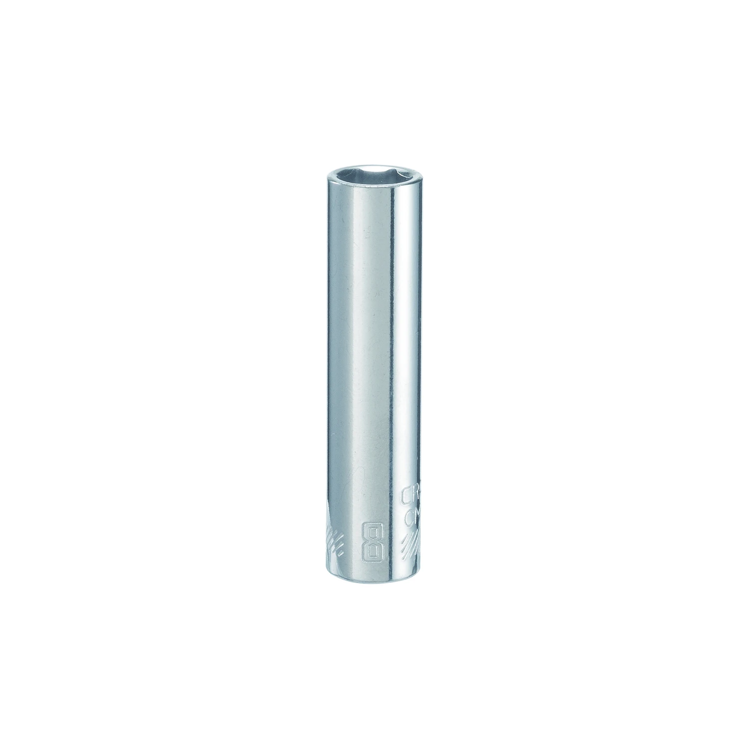 8 Mm X 1/4 In. Drive Metric 6 Point Deep Socket - 1 Piece