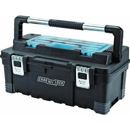 22 Inch Heavy-duty Toolbox With Organizer And Metal Latches