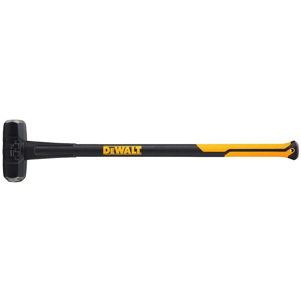 12 Lb. Sledge Hammer With 33.3 In. Fiberglass Handle - Heavy Duty Exo-core Design