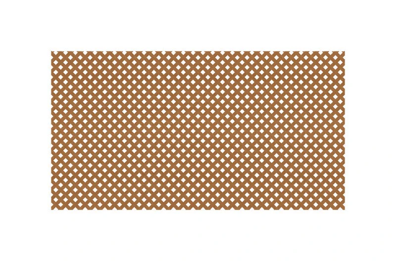 4 Ft. W X 8 Ft. L Cedar Colored Vinyl Privacy Lattice Panel