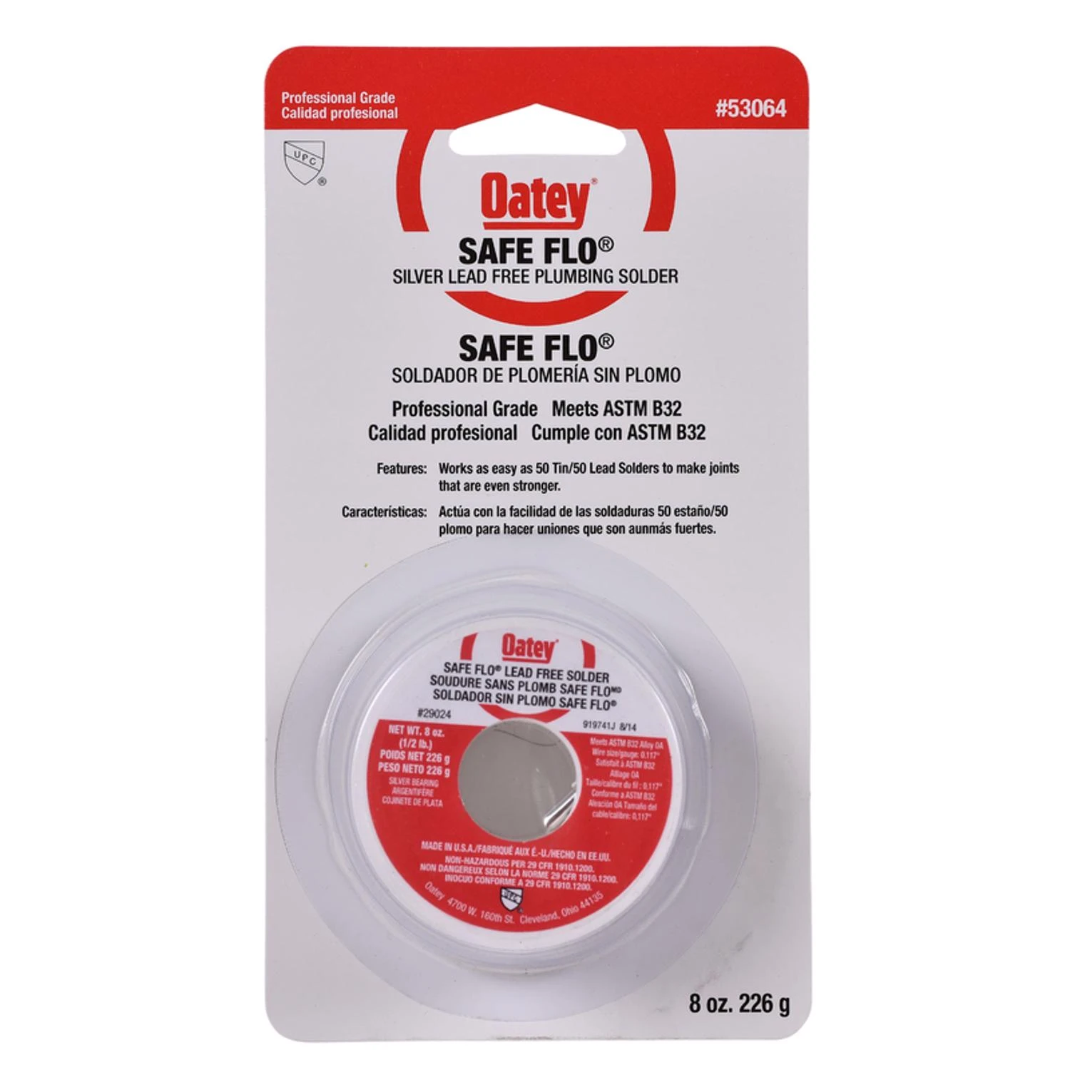 Safe-flo 8 Oz Lead-free Plumbing Wire Solder For Potable Water Applications