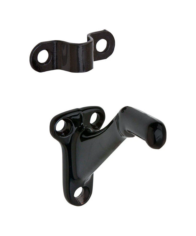 Black Aluminum Handrail Bracket 2-1/4" X 1-3/8" Model 059a-blk
