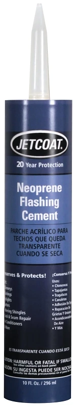 Neoprene Flashing Cement 10 Oz Tube For Roofers, Model 61439, Black