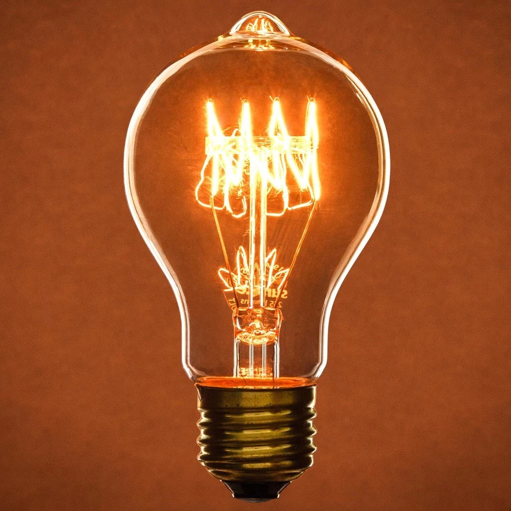 SUNLITE 60w 120v A-Shape A19 Clear Antique Victorian Style Incandescent Light Bulb