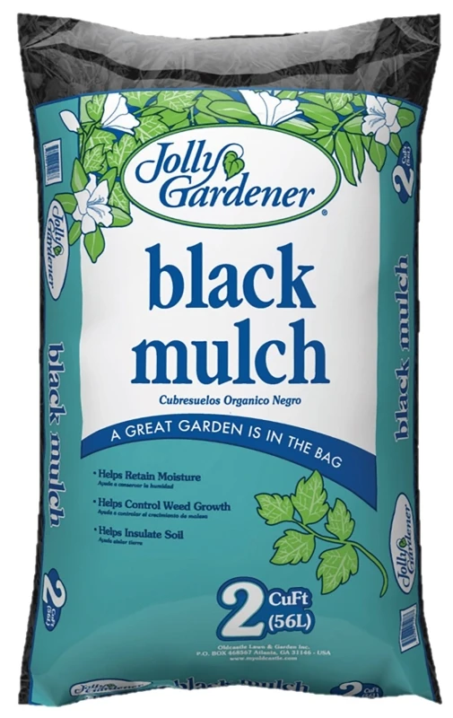 Black Mulch 2 Cubic Feet Bagged Organic Landscaping Material