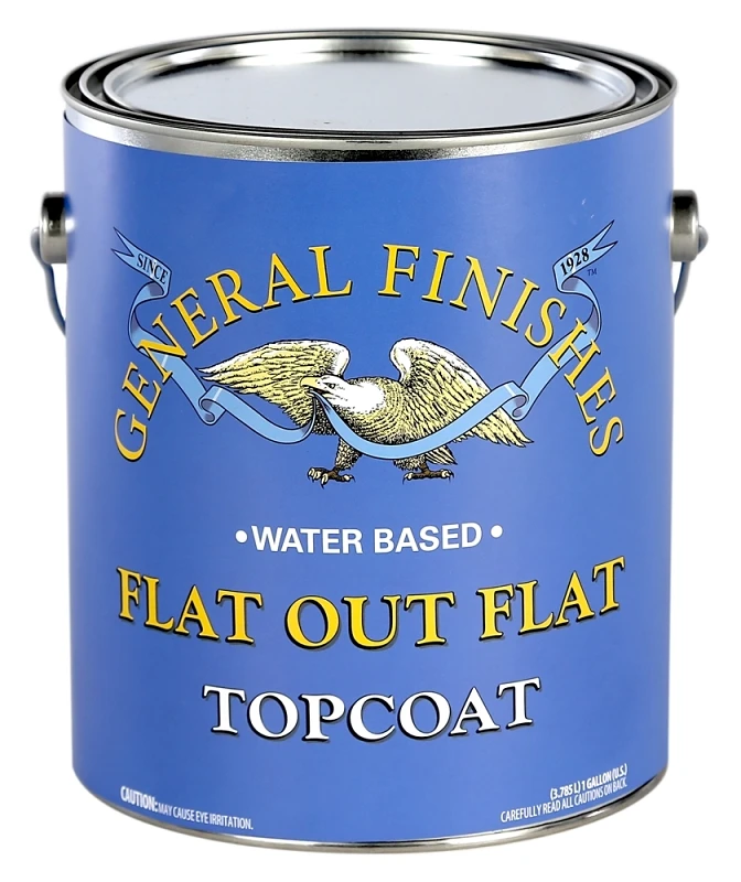 1 Gallon General Finishes Flat Out Flat Water-based Topcoat For Interior Wood Finishes