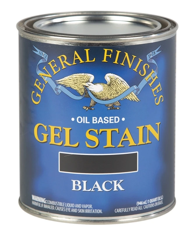Gel Stain, Black, Quart - Heavy Bodied Oil-based Stain