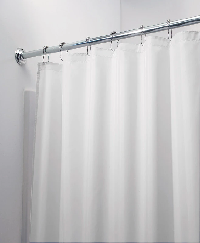 78 In. H X 54 In. W White Solid Polyester Shower Curtain