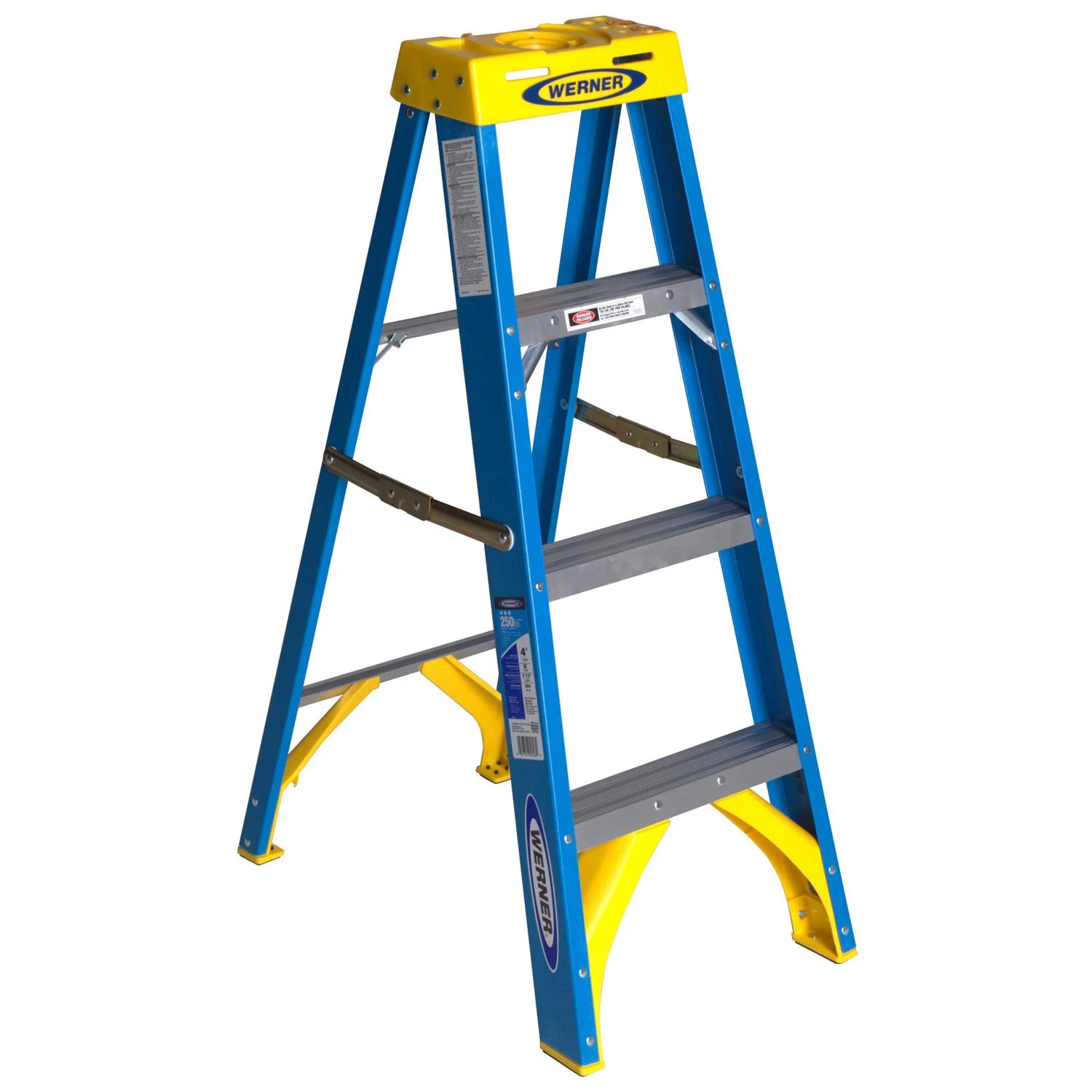 4 Ft. Fiberglass Step Ladder Type I 250 Lb. Capacity With Holster Top