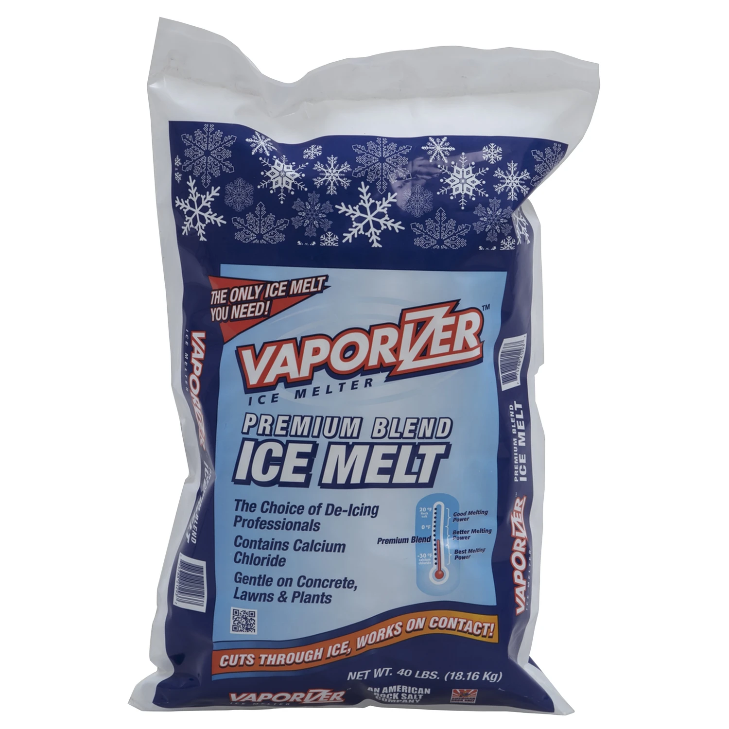 Vaporizer Premium Blend Ice Melter 40 Lb - Sodium Chloride & Calcium Chloride