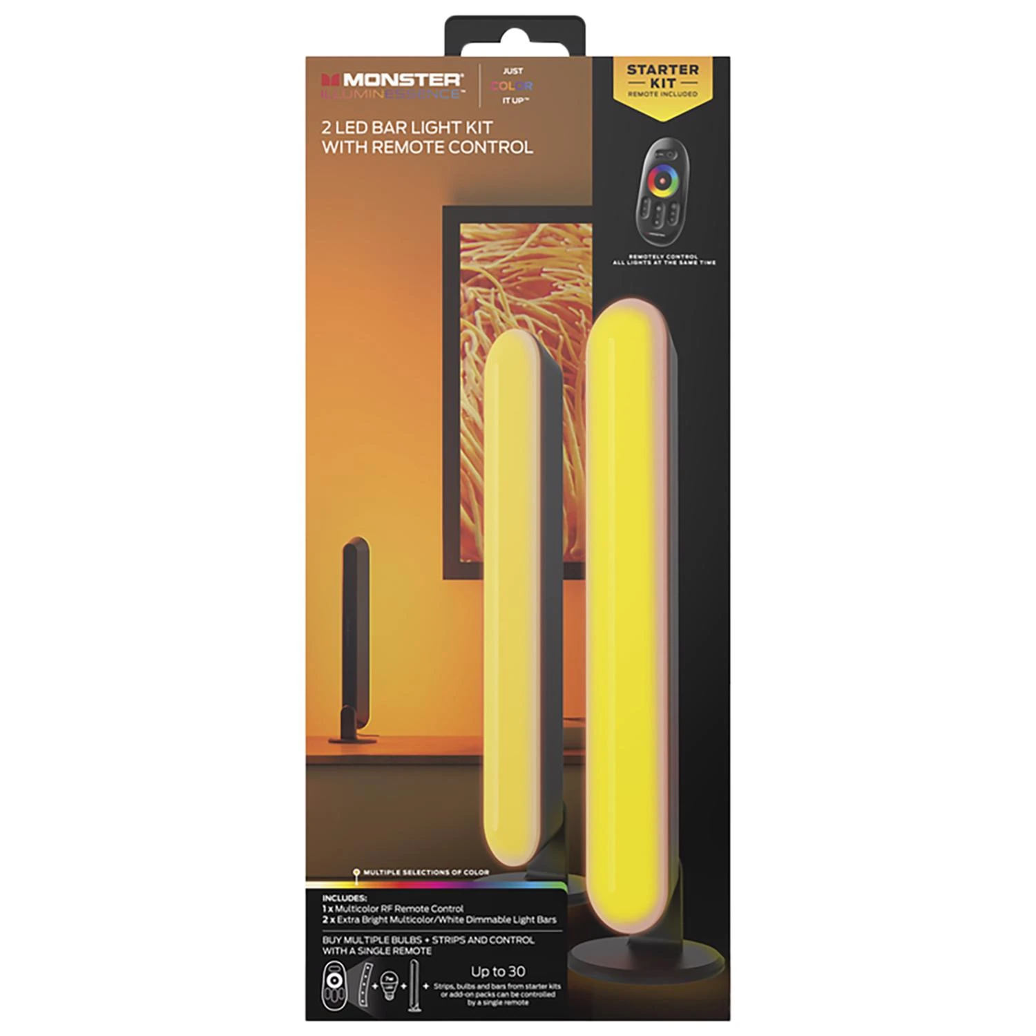 Just Color It Up Illuminessence 31 In. Black/brown Plug-in Led Mood Light Bar Kit