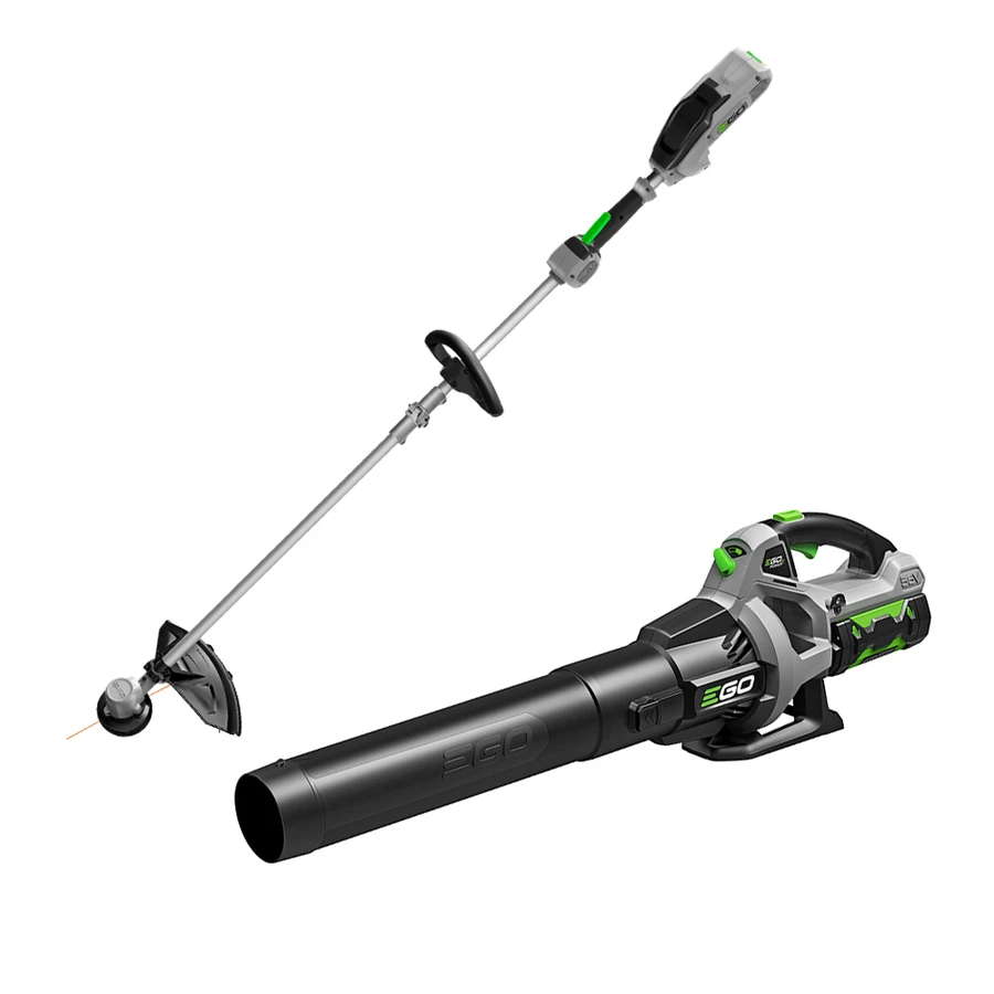 Power+ St1502lb 15 In. 56v Battery Trimmer And Blower Combo Kit With 2.5 Ah Battery