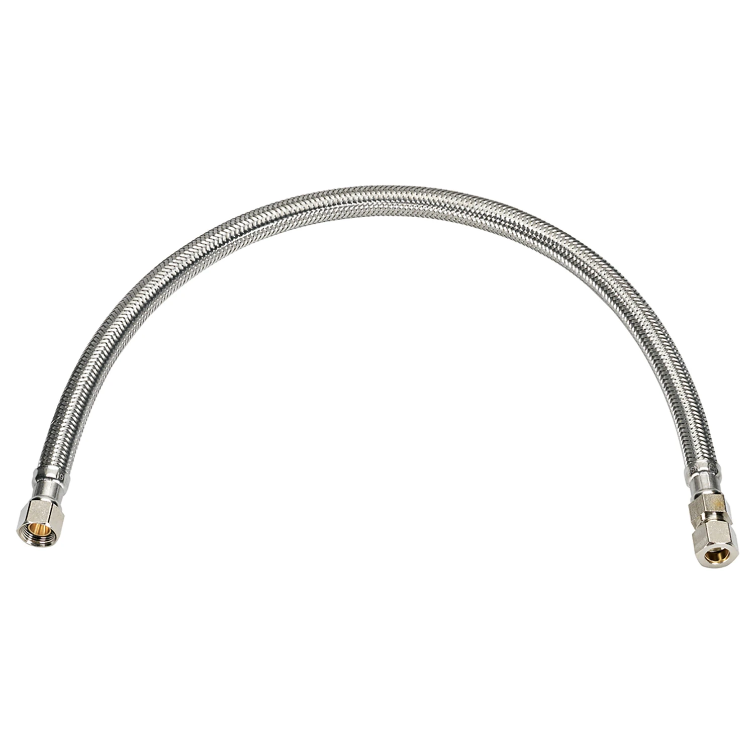 20 In. Stainless Steel Compression Faucet Supply Line 3/8 In. X 3/8 In. Delta Style