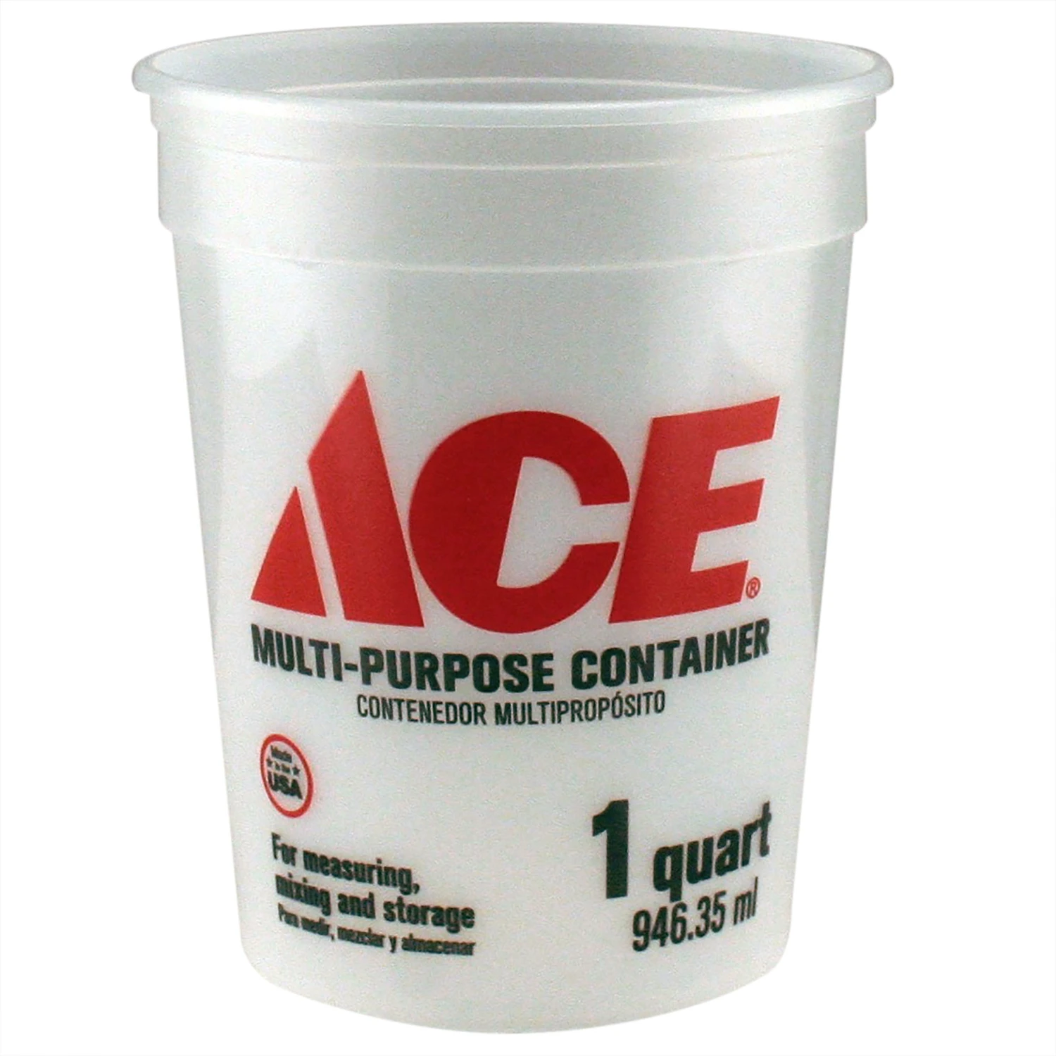 Clear Plastic Bucket 1 Quart Multi-purpose Container For Paint And Mixing