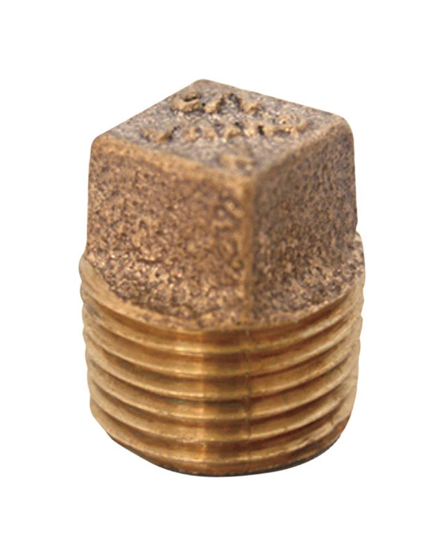 1/2 In. Mpt Lead-free Red Brass Square Head Plug - Model 4506796