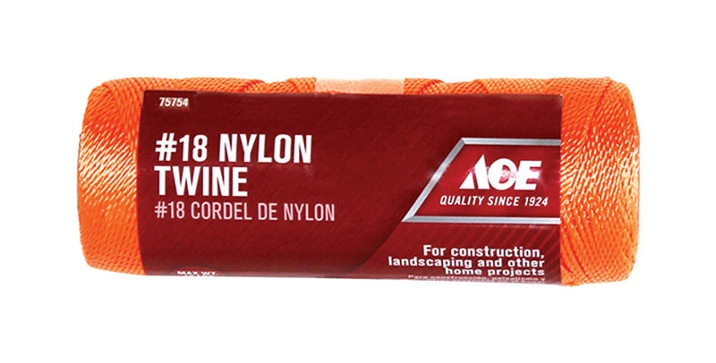 Ace 18 in. Dia. x 525 ft. L Orange Twisted Nylon Mason Line