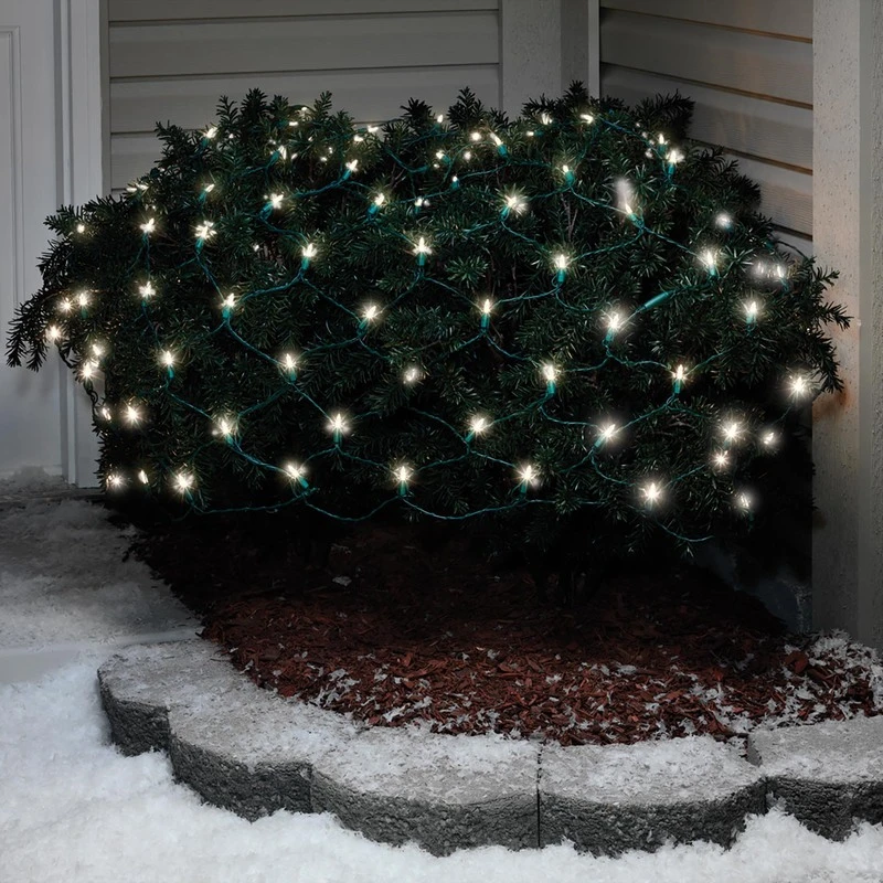 Led Mini Cool White 100 Count Net Christmas Lights 6 Ft.
