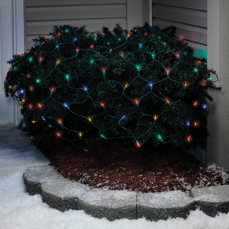 Led Mini Multicolored 100 Count Net Christmas Lights 6 Feet