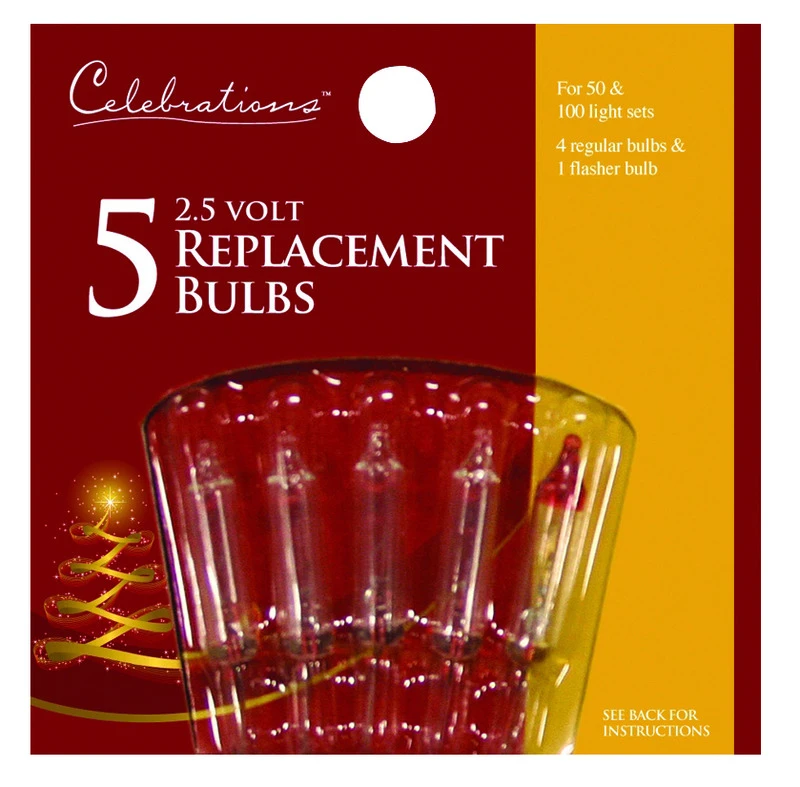 Celebrations Incandescent Mini Christmas Light Bulbs Clear 5 pk