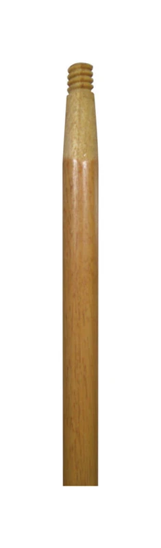 60 In. Wood Threaded Broom Handle - Durable Natural Finish