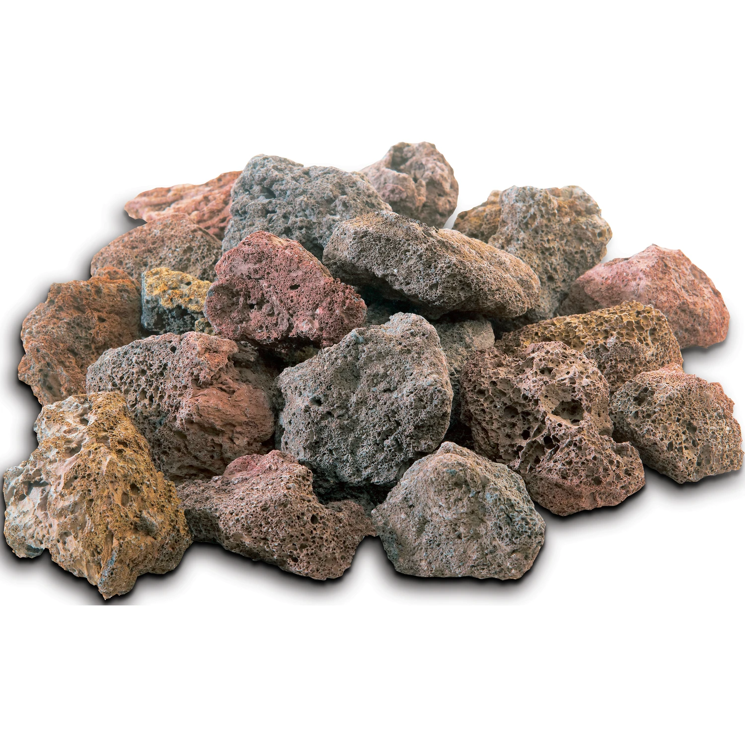 7 Lb. Assorted Color Lava Rock Briquettes For Grilling And Outdoor Cooking