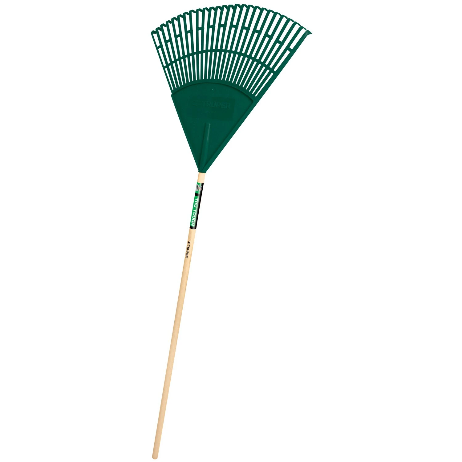 Tru-tough 66.5 In. Poly Leaf Rake With Wood Handle And 26 Tines