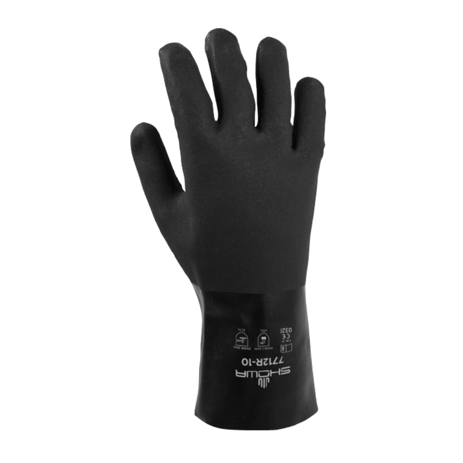 Unisex Indoor/outdoor Gauntlet Chemical Gloves Black Large 1 Pair