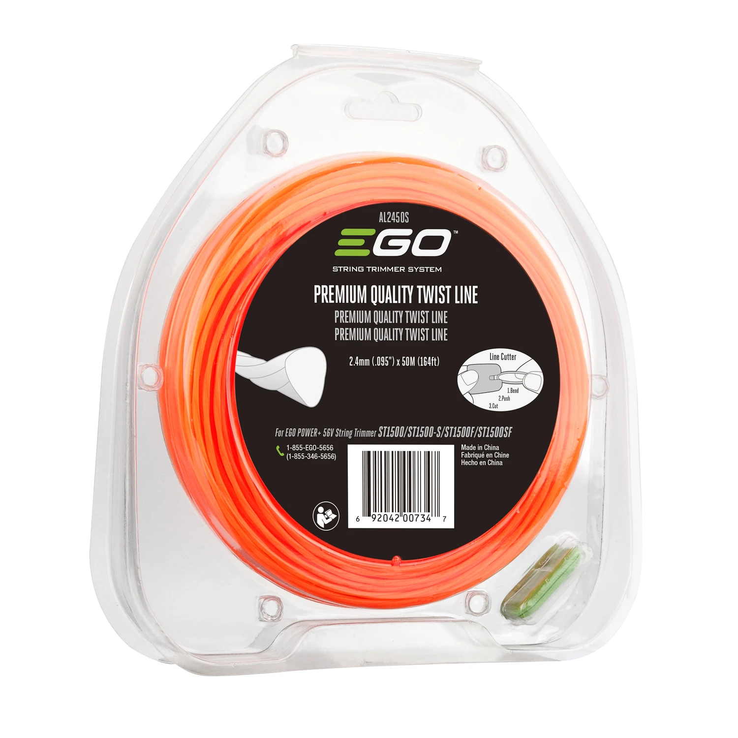 Professional Grade 0.095 In. Diameter X 160 Ft. Length Trimmer Line For Ego Power+