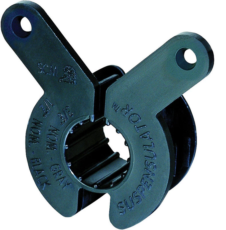 Suspensulator 1/2 In. Black Plastic Suspension Pipe Clamps - 5 Pack