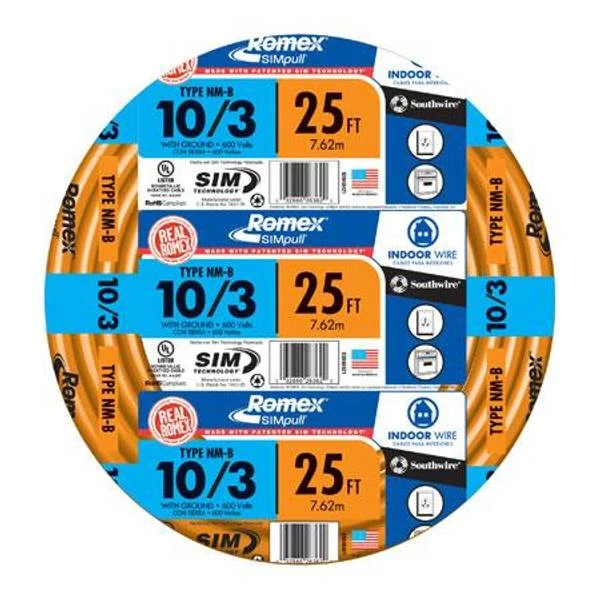 WIRE 10/3 NM-WG 25'