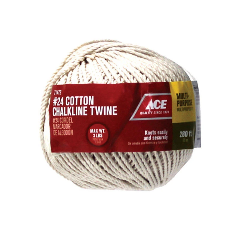 24 In. Diameter X 280 Ft. Length White Twisted Cotton Twine