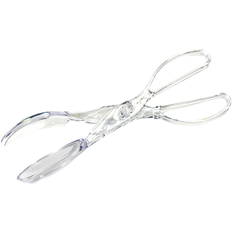 Clear Plastic Tongs 11-1/4 In. Long Dishwasher Safe Kitchen Gadget