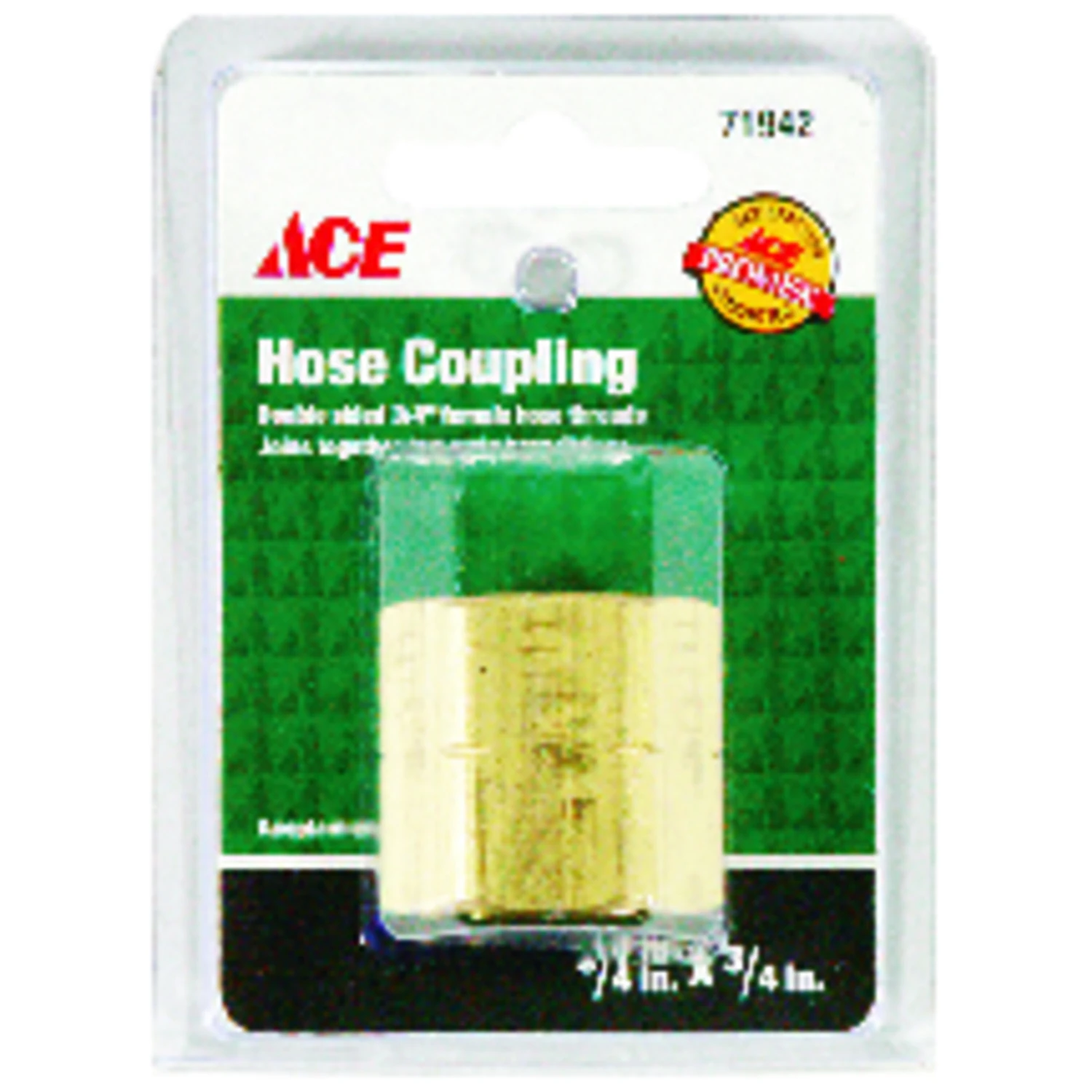 3/4 In. Fht X 3/4 In. Fht Brass Threaded Female Hose Adapter