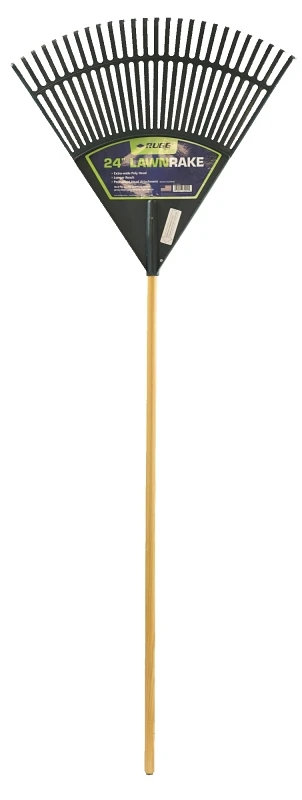 Pp24 24 In. Poly Rake With Hardwood Handle - Green