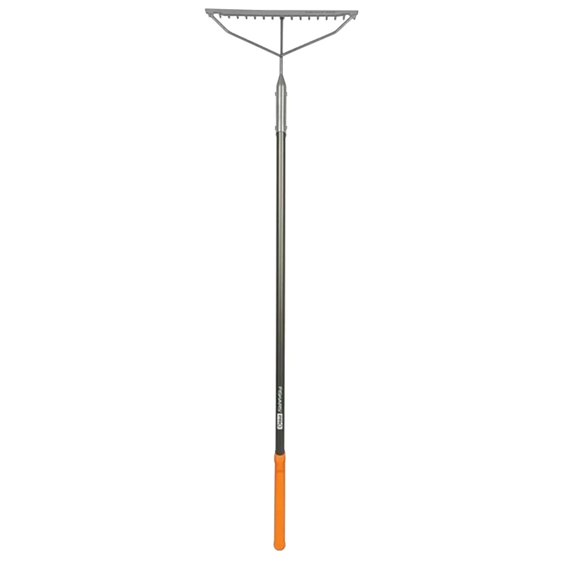 Fiskars Pro 4.5 Lbs. 17-tine Garden Rake With 60 In. Aluminum Handle