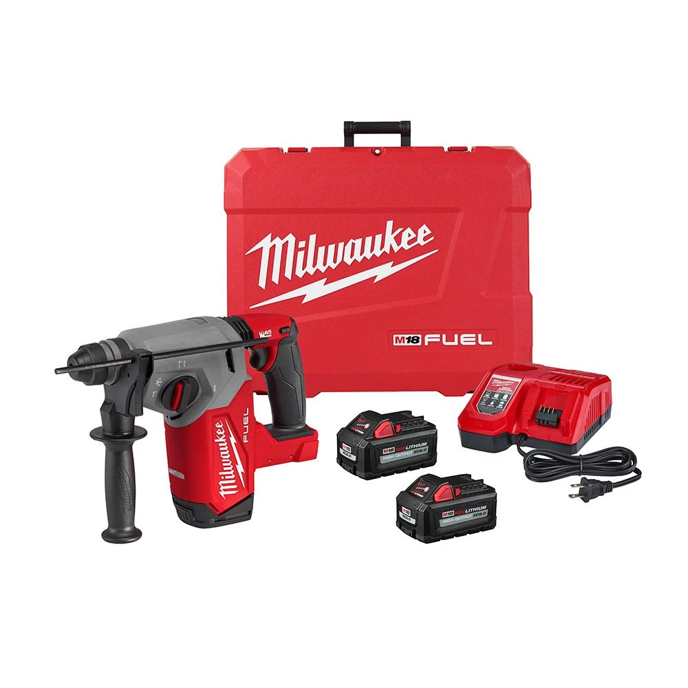 M18 Fuel 18-volt Lithium-ion Brushless 1 In. Cordless Sds-plus Rotary Hammer Kit With Two 6.0 Ah Batteries And Hard Case