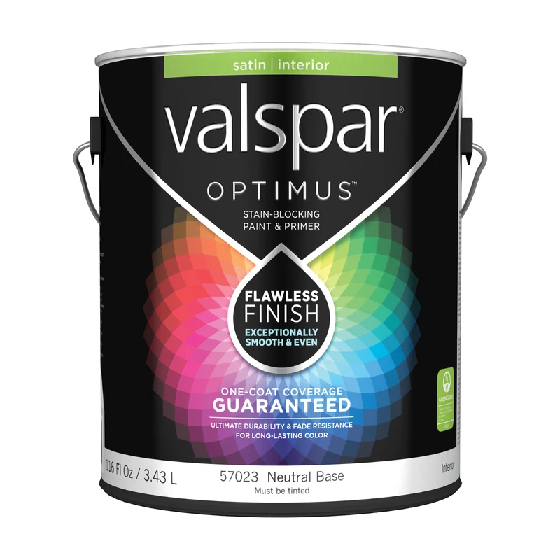Optimus Satin Tintable Neutral Base Acrylic Latex Paint And Primer 1 Gallon
