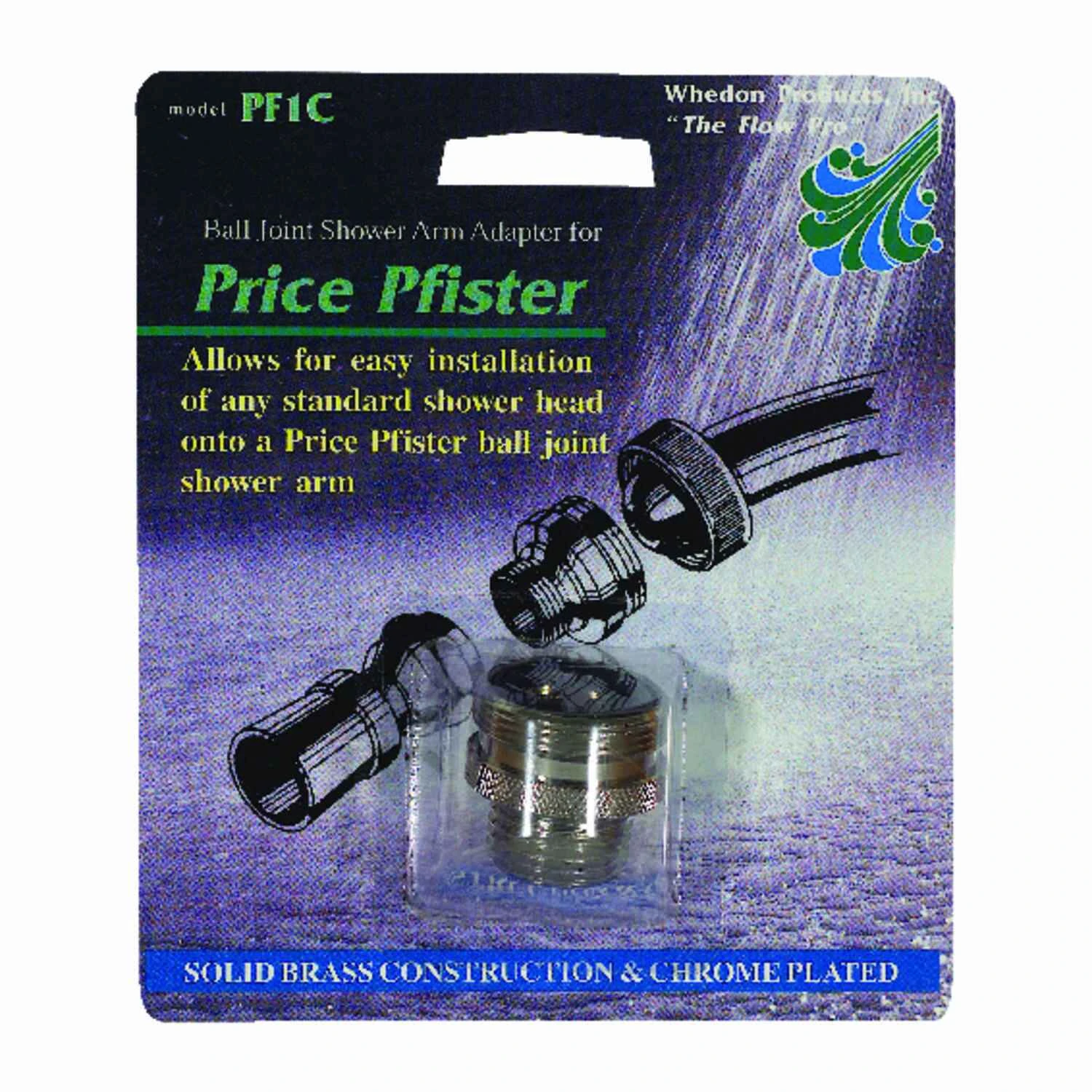 Pfister Chrome Brass 1-1/8 Inch Shower Arm Adapter For Standard Shower Heads