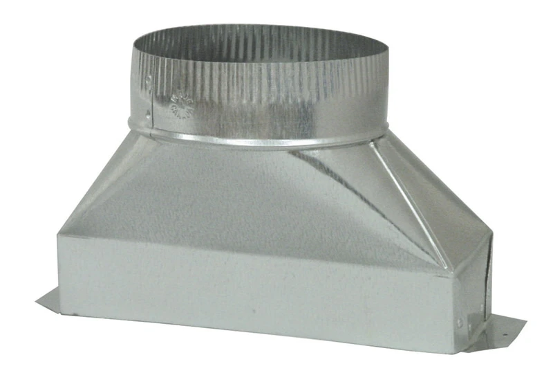 4 In. Diameter X 10 In. Length Galvanized Steel Duct Transition