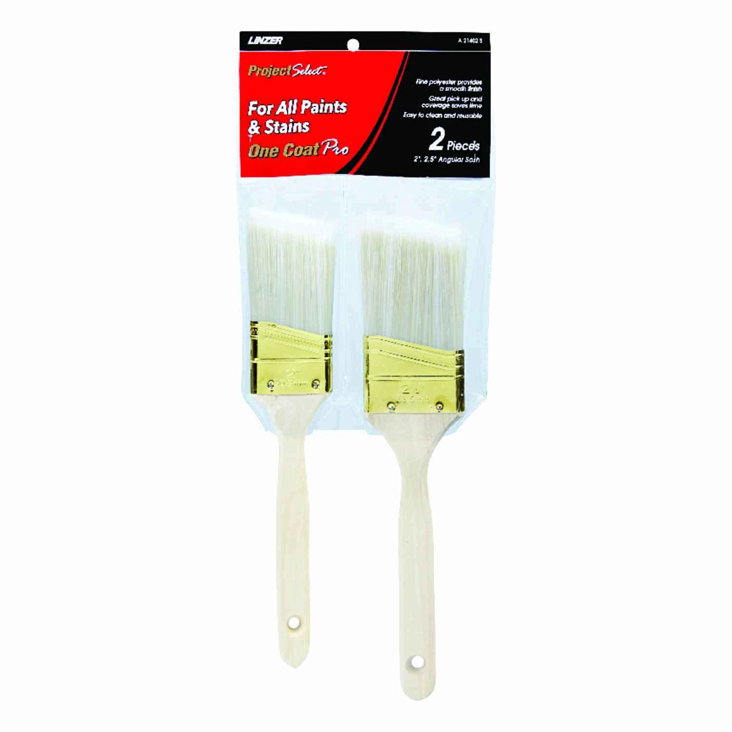Project Select 2 And 2-1/2 In. Angle Paint Brush Set For All Paints