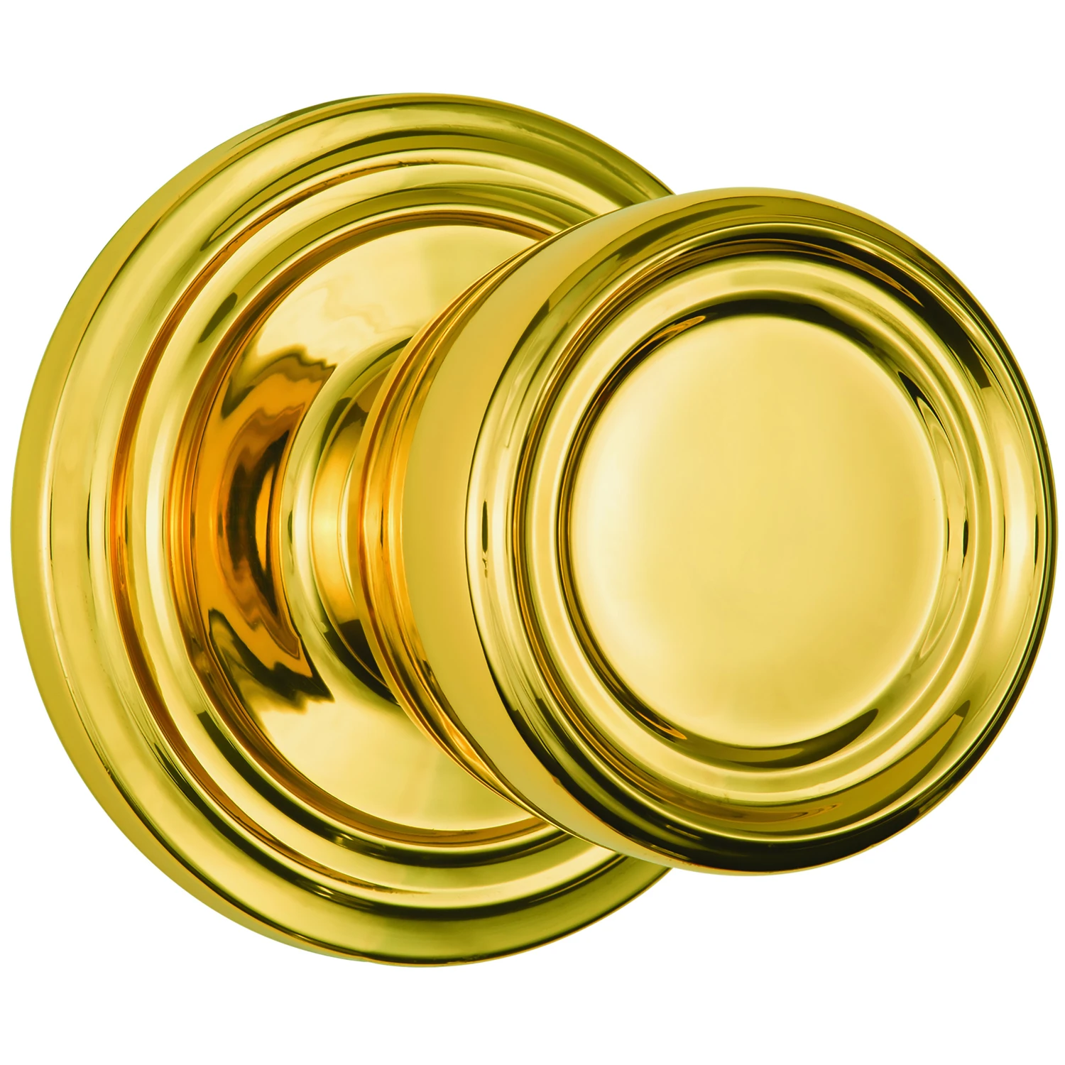 Brinks Push Pull Rotate Barrett Polished Brass Passage Knob Kw1 1.75 In. Ansi Grade 2