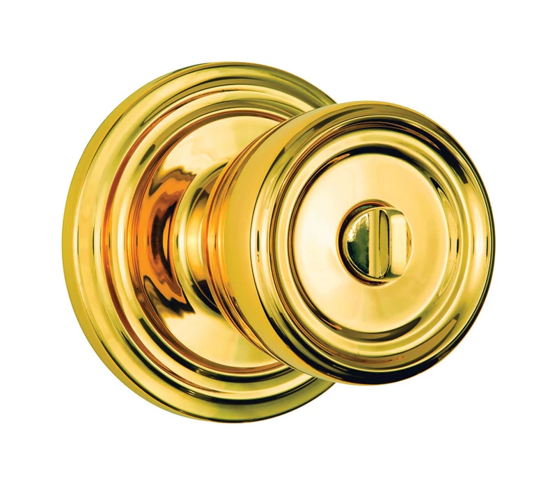 Push Pull Rotate Barrett Polished Brass Entry Knob Kw1 1.75 In. Ansi Grade 2