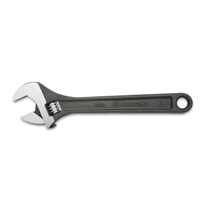 10 In. Metric And Sae Adjustable Wrench With Black Oxide Finish