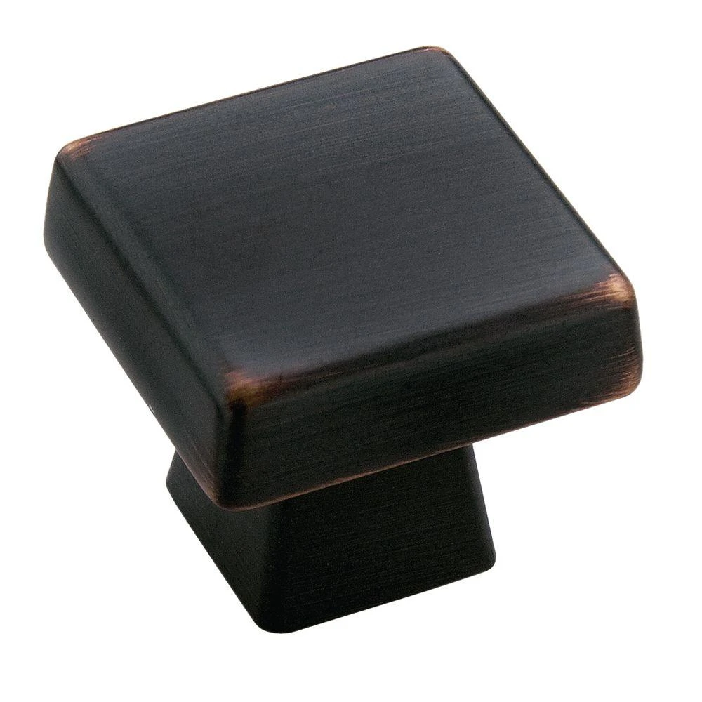 Amerock Blackrock Square Cabinet Knob 1-3/16 in. Dia. 1-1/16 in. Oil Rubbed Bronze 1 pk