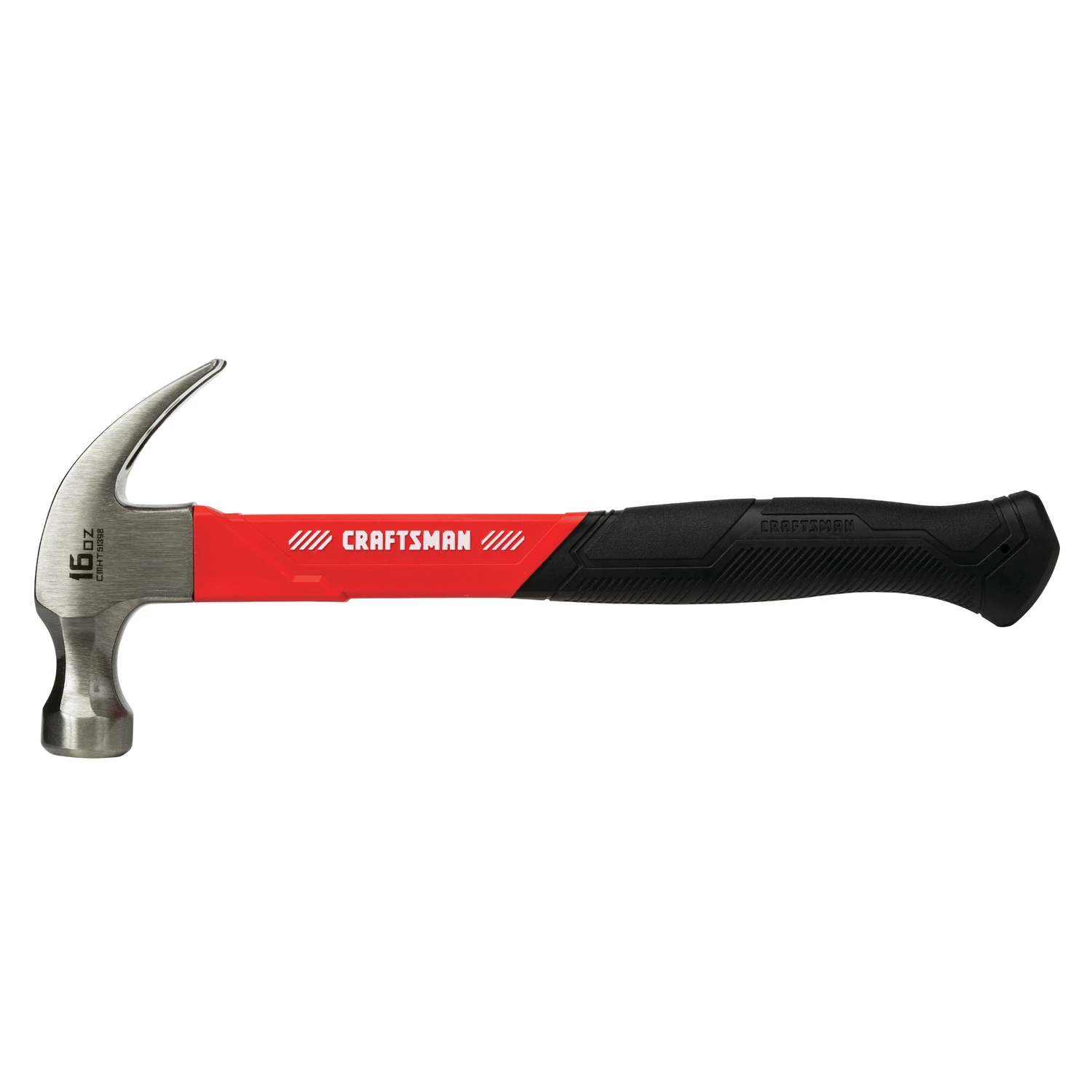 16 Oz Smooth Face Claw Hammer With 12.75 In. Fiberglass Handle