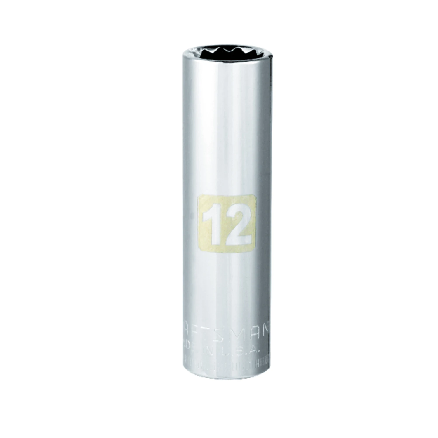 12 Mm X 3/8 In. Drive Metric 12 Point Deep Socket - 1 Piece