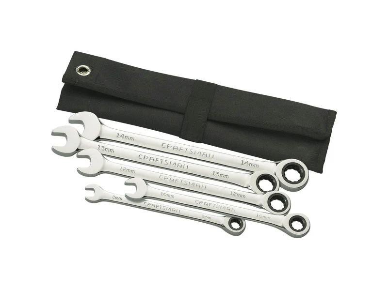 Metric Ratcheting Box Wrench Set 5 Pieces Steel Cmmt99756