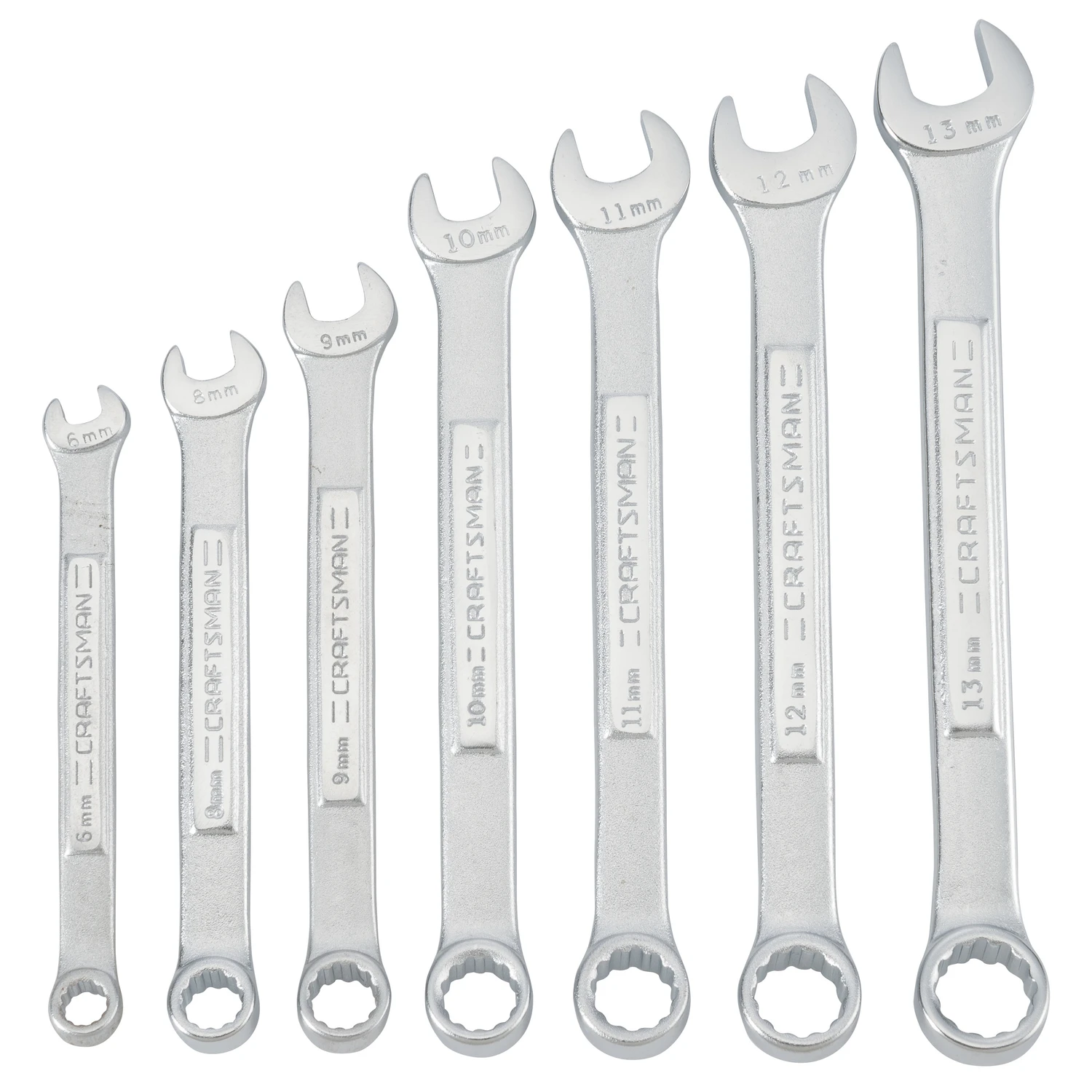 12 Point Metric Wrench Set 7 Piece Steel Combination Wrenches