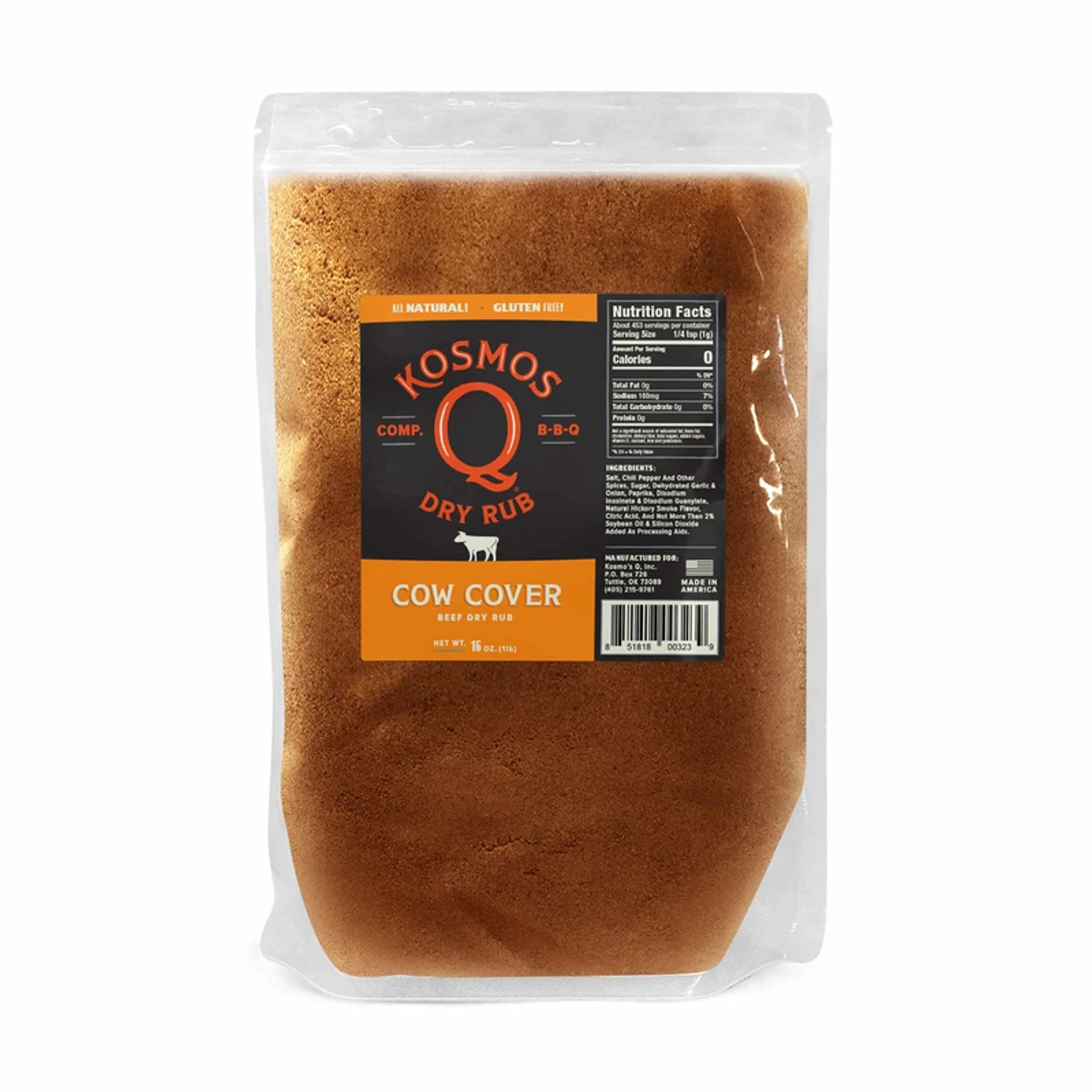 Cow Cover Dry Rub 16 Oz - Flavorful Seasoning For Red Meat