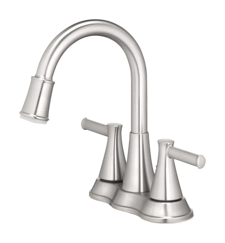 Doria Brushed Nickel Two-handle Led Bathroom Sink Faucet 4 In. Model 67513w-6104